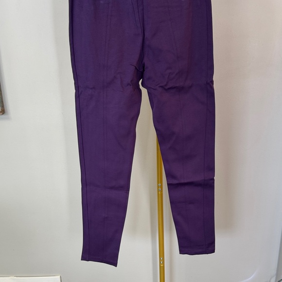 IMAN Purple Skinny Pants with Gold Accents NWT 12 - Picture 5 of 10